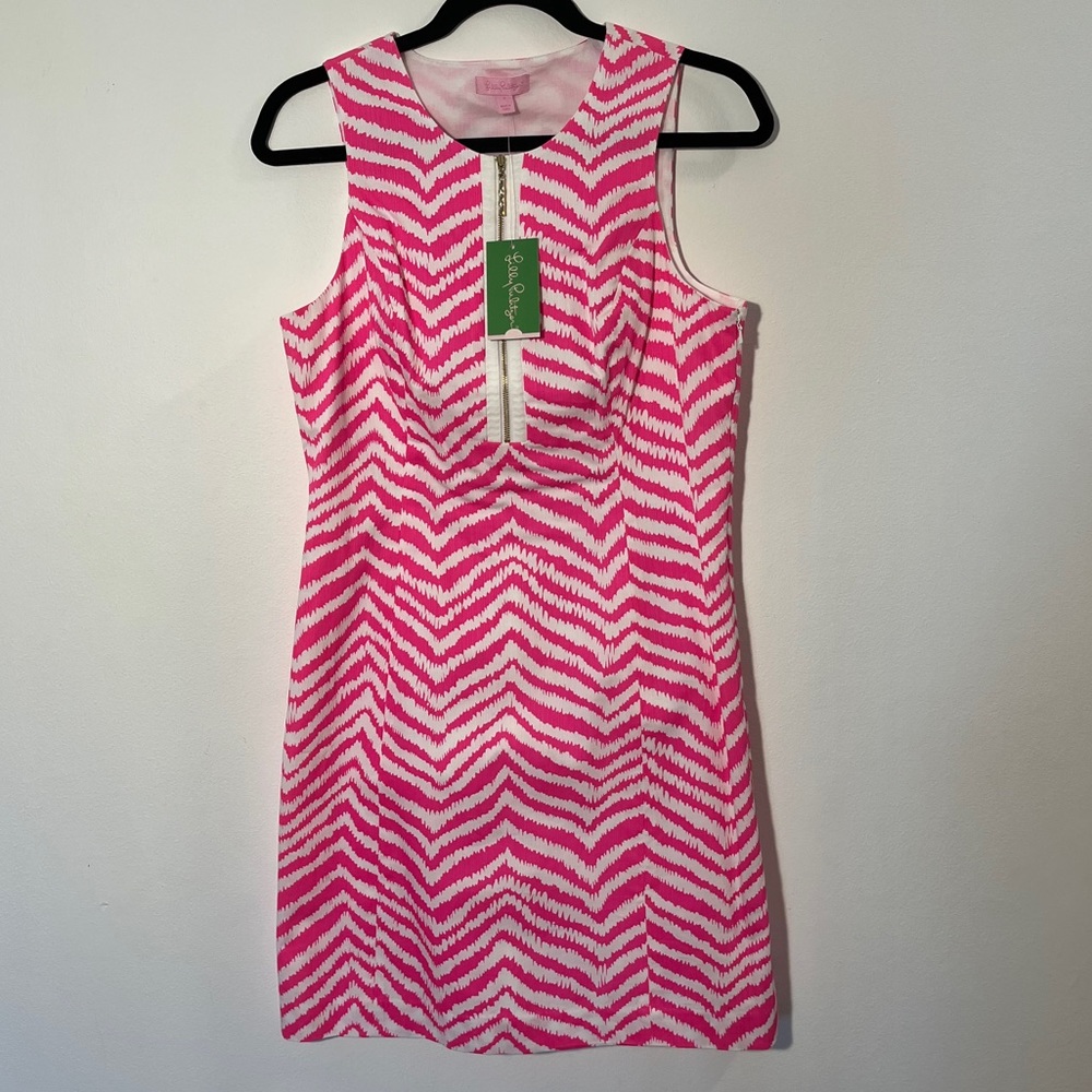 NWT! Pink and White Lilly Pulitzer Penelope Shift Dress